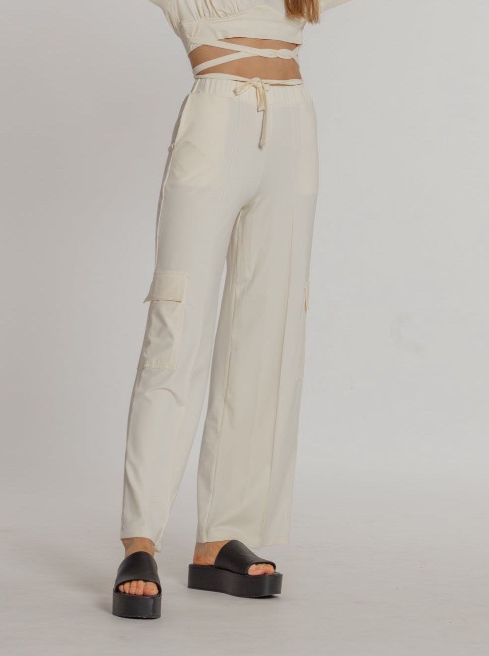 Dream pocket pants cloud cream - Blanche Olia